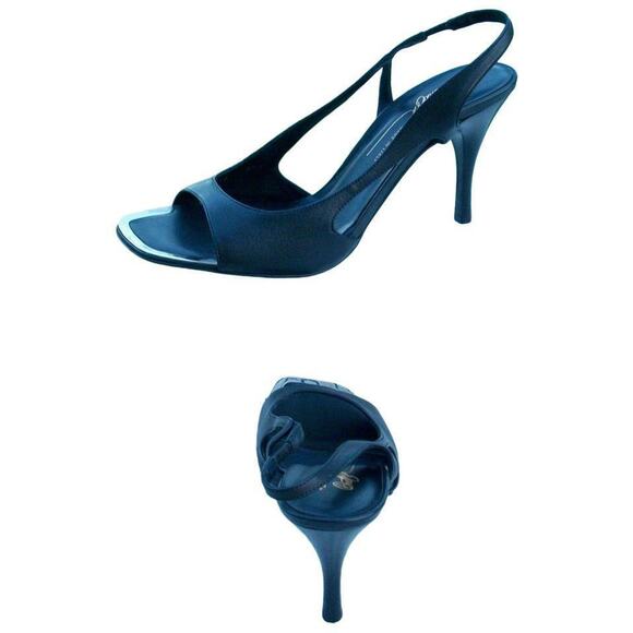 Donald Pliner Couture Nappa Leather Shoe New Metal Toe Rand Sandal $350 NIB - Picture 3 of 5